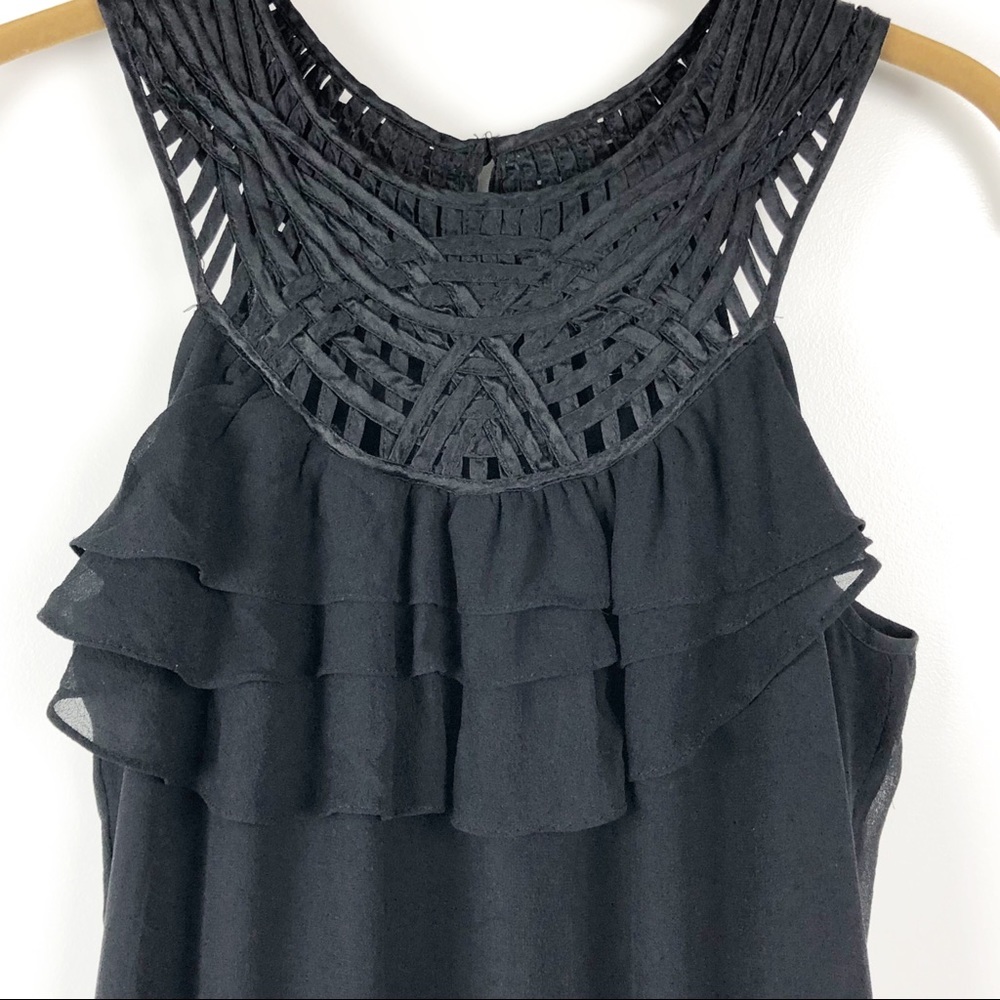 White House Black Market Ruffle Halter Peplum XS - Picture 3 of 8